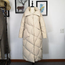 Load image into Gallery viewer, Fitaylor Women Winter Down Jacket Ultra Light 90% White Duck Down Stand Collar Snow Wear Ladies Long Parkas Down Overcoat