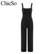 Load image into Gallery viewer, MissyChilli Black elegant skinny sexy jumpsuit Women fashion wide leg bodycon jumpsuit Autumn winter long romper overalls female