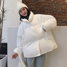 Load image into Gallery viewer, 2019 Winter Autumn Women's Down Jacket  Loose Cotton Parka Female Stand-Up Collar Candy Color Outwear Short Winter Coats